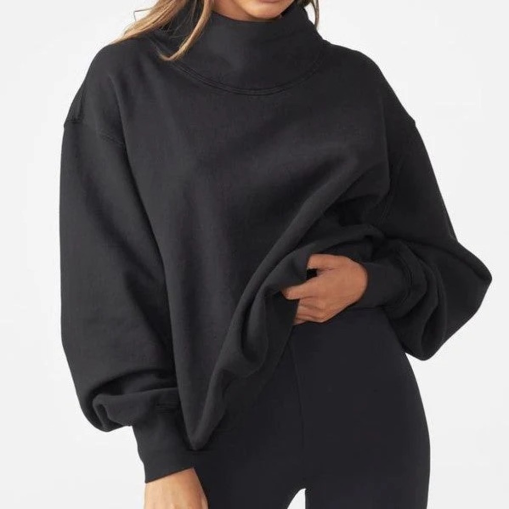 🏷 JOAH brown black turtleneck sweatshirt